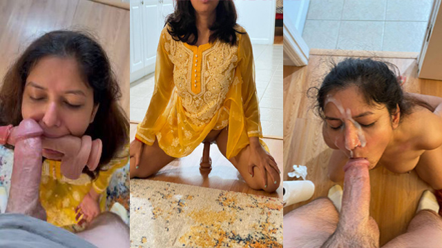 Horny Desi Wife – Huge Dick Face Dildo Pound MMS